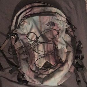 Multi-colored North Face backpack